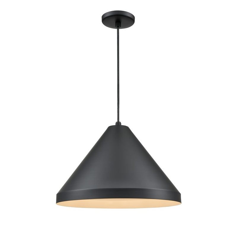 Millennium Lighting R Series 1Lt 13" Cord Hung Cone, Satin Black - RCC13-SB