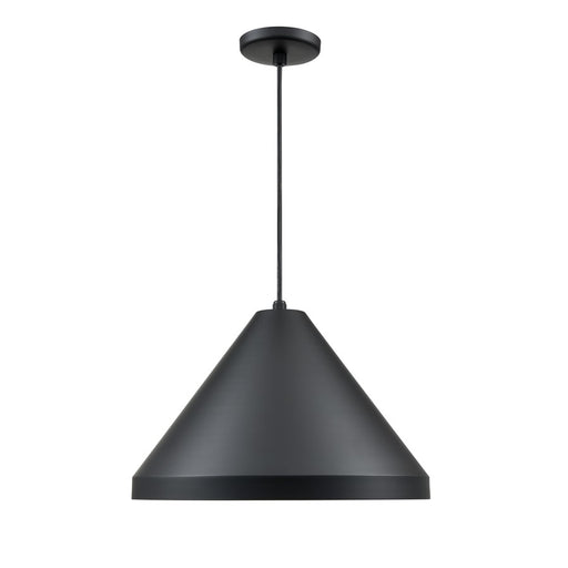 Millennium Lighting R Series 1Lt 13" Cord Hung Cone, Satin Black