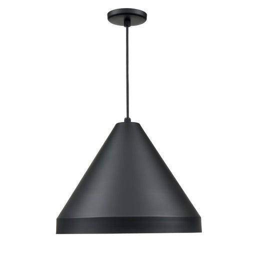 Millennium Lighting R Series 1Lt 17" Cord Hung Cone, Satin Black