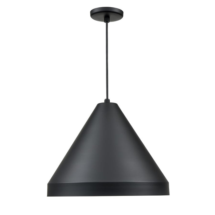 Millennium Lighting R Series 1Lt 17" Cord Hung Cone, Satin Black