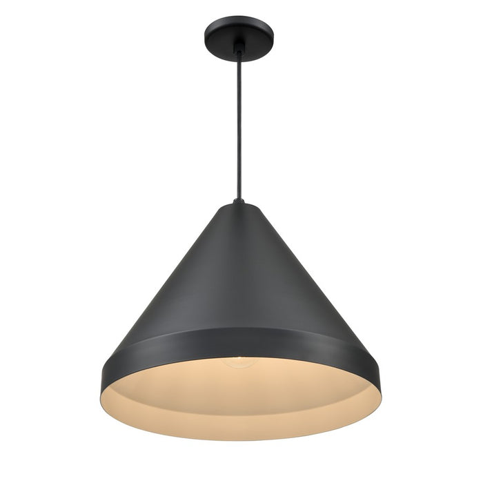 Millennium Lighting R Series 1Lt 17" Cord Hung Cone, Satin Black