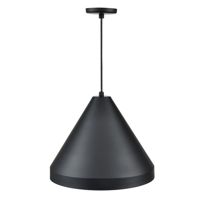 Millennium Lighting R Series 1Lt 17" Cord Hung Cone, Satin Black