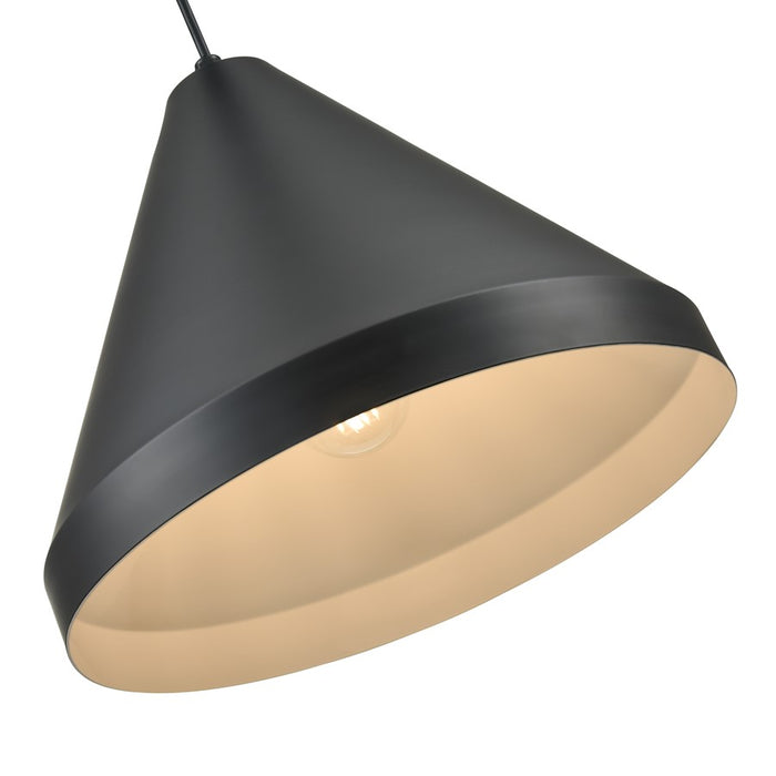 Millennium Lighting R Series 1Lt 17" Cord Hung Cone, Satin Black