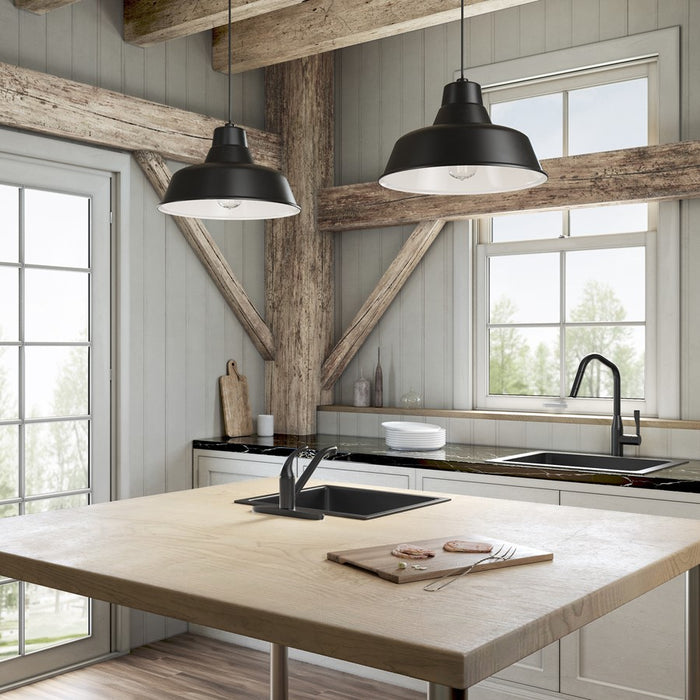 Millennium R Series 1Lt 17" Cord Hung Classic Warehouse, Black