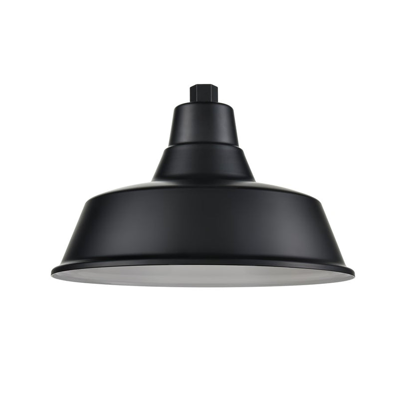 Millennium R Series 1Lt 14" Classic Warehouse Shade, Satin Black - RCLWS14-SB