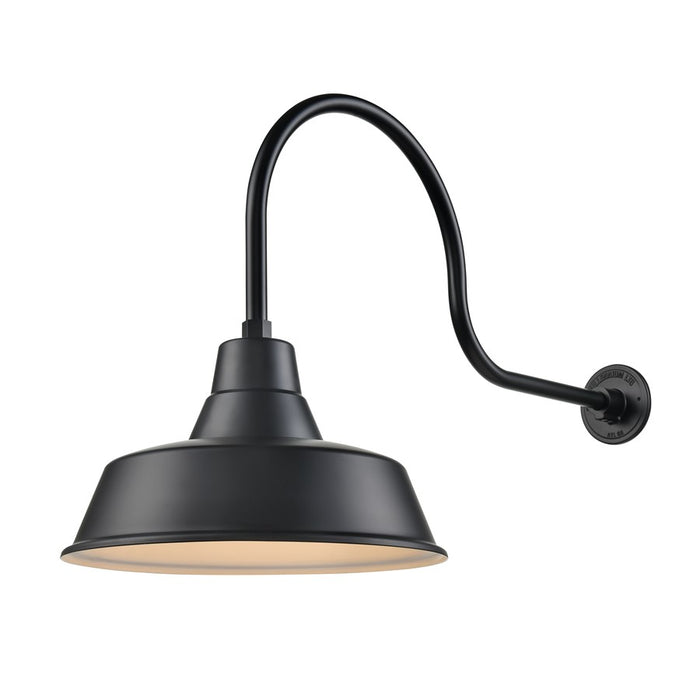 Millennium R Series 1Lt 17" Classic Warehouse Shade, Satin Black