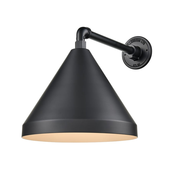 Millennium Lighting R Series 1Lt 13" Cone Shade, Satin Black