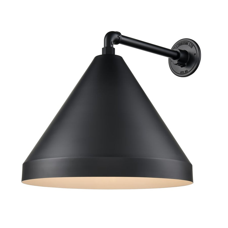 Millennium Lighting R Series 1Lt 17" Cone Shade, Satin Black