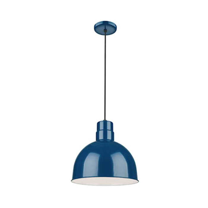 Millennium R Series 1 Light 11.5" Stem Hung Deep Bowl, Navy Blue