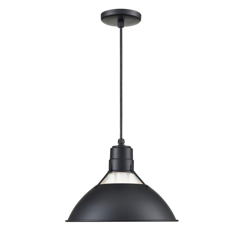 Millennium Lighting R Series 1Lt Cord Hung Glass Cone, Satin Black