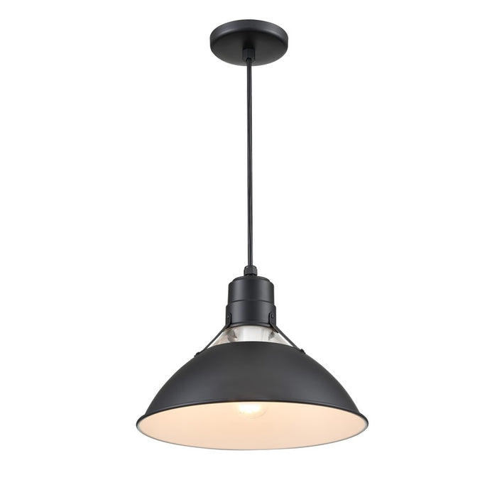 Millennium Lighting R Series 1Lt Cord Hung Glass Cone, Satin Black