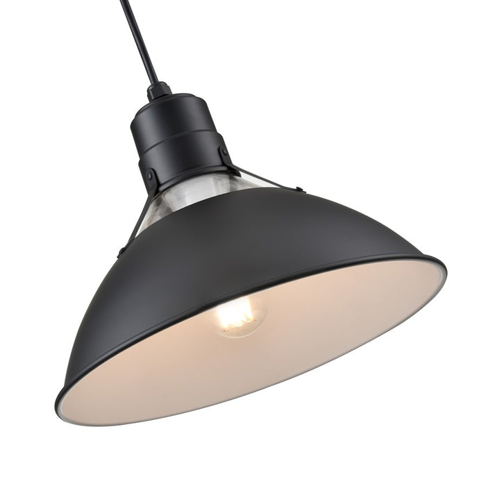 Millennium Lighting R Series 1Lt Cord Hung Glass Cone, Satin Black