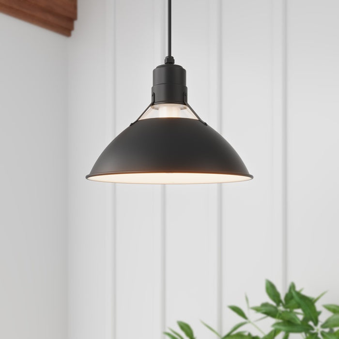 Millennium Lighting R Series 1Lt Cord Hung Glass Cone, Satin Black