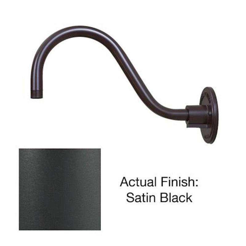 Millennium Lighting R Series Goose Neck Light, Satin Black, 7.5" - RGN15-SB