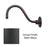 Millennium Lighting R Series Goose Neck Light, Satin Black, 7.5" - RGN15-SB