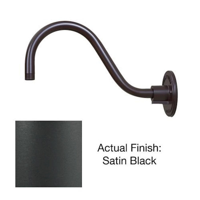 Millennium Lighting R Series Goose Neck Light, Satin Black, 7.5" - RGN15-SB