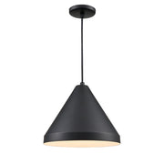 Millennium R Series 1Lt 17" Cord Hung Wide Cone, Satin Black - RWCC17-SB