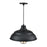 Millennium R Series 1Lt 17" Cord Hung Warehouse, Satin Black/White