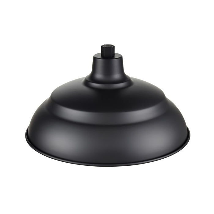 Millennium R Series 1Lt 17" Warehouse Shade, Satin Black/White