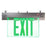 RP Lighting Exit/EM Combo Recessed, Green Double Face, Clear - RXEL36GBA
