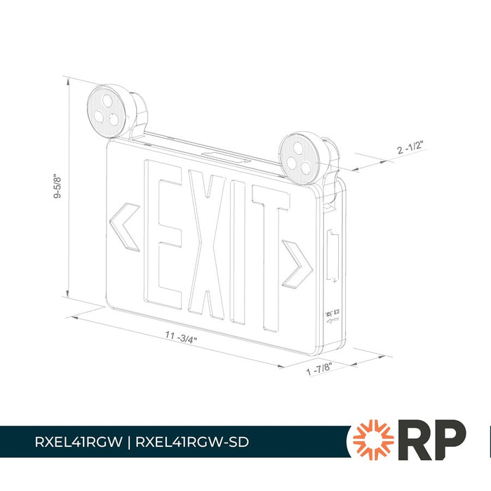 RP Lighting Em Light 120/277V 200lm DF DCO, White