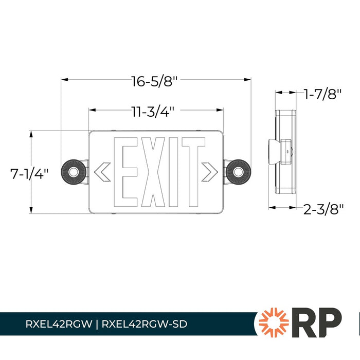 RP Lighting Em Light 120/277V 160lm SF DCO, White
