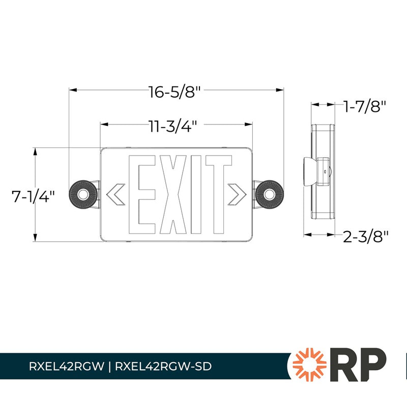 RP Lighting Em Light 120/277V 160lm SF DCO, White SD