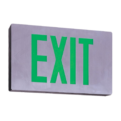 RP Lighting LED Di-Cast Exit Green Single Face, White - RXL15-1GBA