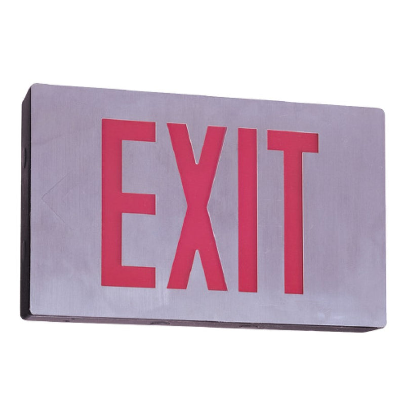 RP Lighting LED Di-Cast Exit Red Single Face, White - RXL15-1RBA