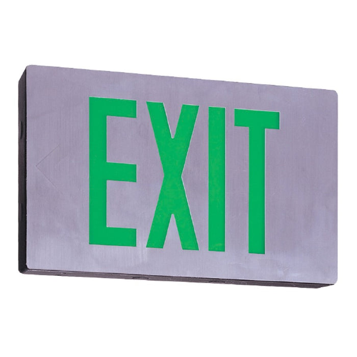 RP Lighting LED Di-Cast Exit Green Double Face, White - RXL16-1GBA