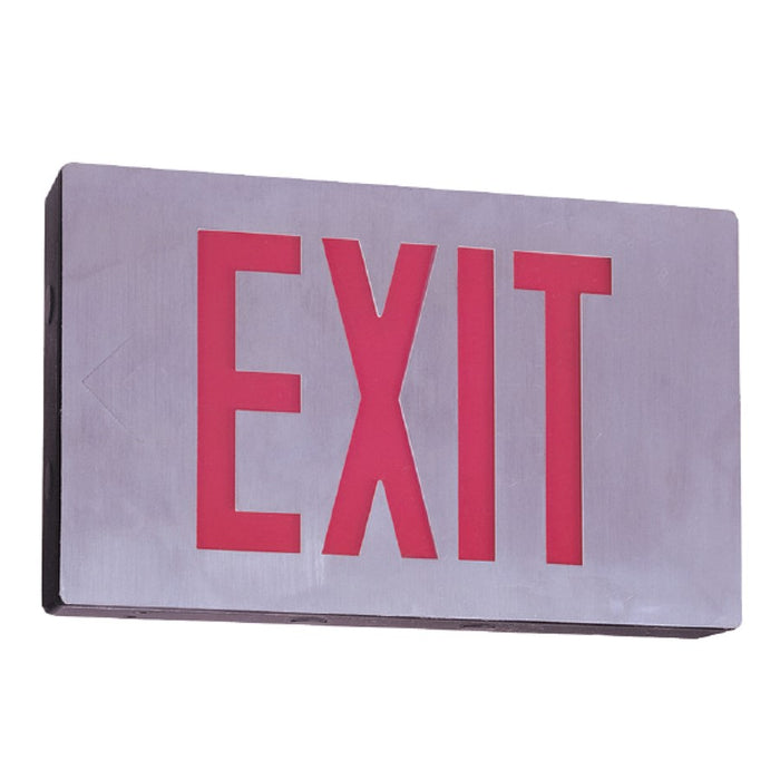 RP Lighting LED Di-Cast Exit Red Double Face, White - RXL16-1RBA