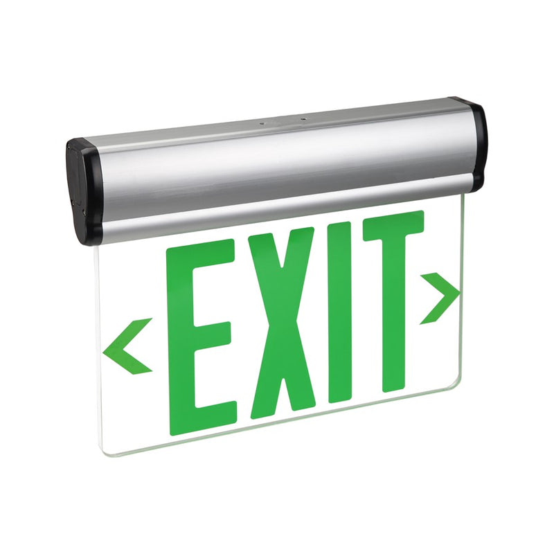 RP Lighting 1Lt Slope Ceiling Lit Exit, Single Face-SD, Aluminum - RXL17GBA-SD