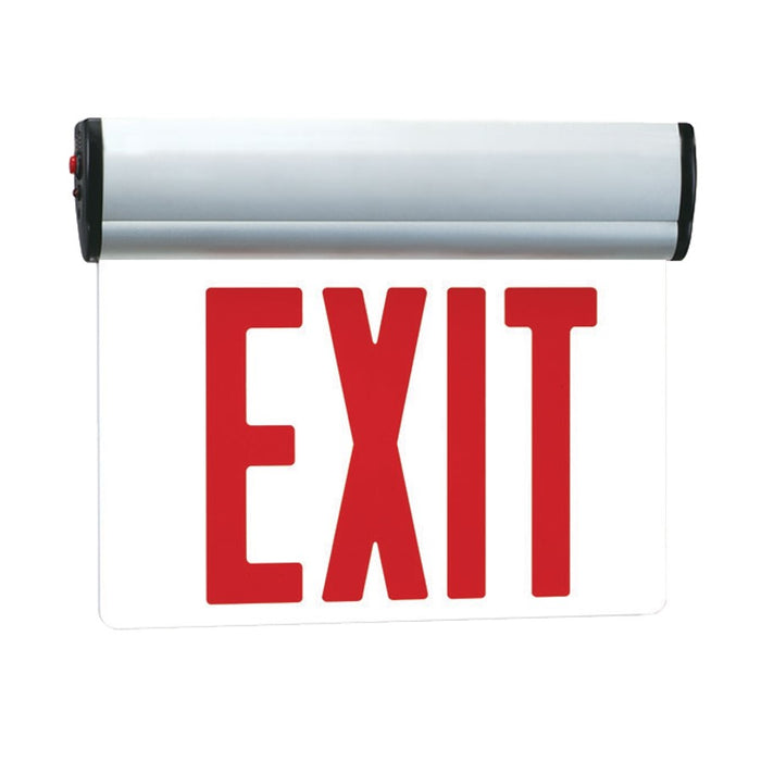 RP Lighting RW Slope Ceiling Edge Lit Exit, Single Face, White - RXL17RW