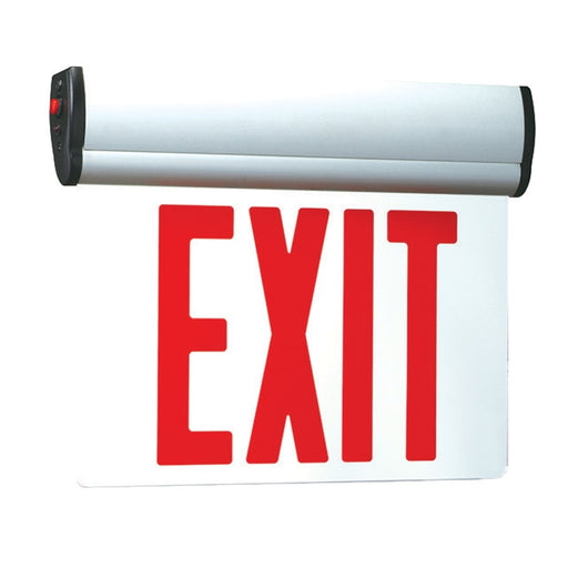 RP Lighting RW Slope Ceiling Edge Lit Exit, Double Face, White - RXL18RW