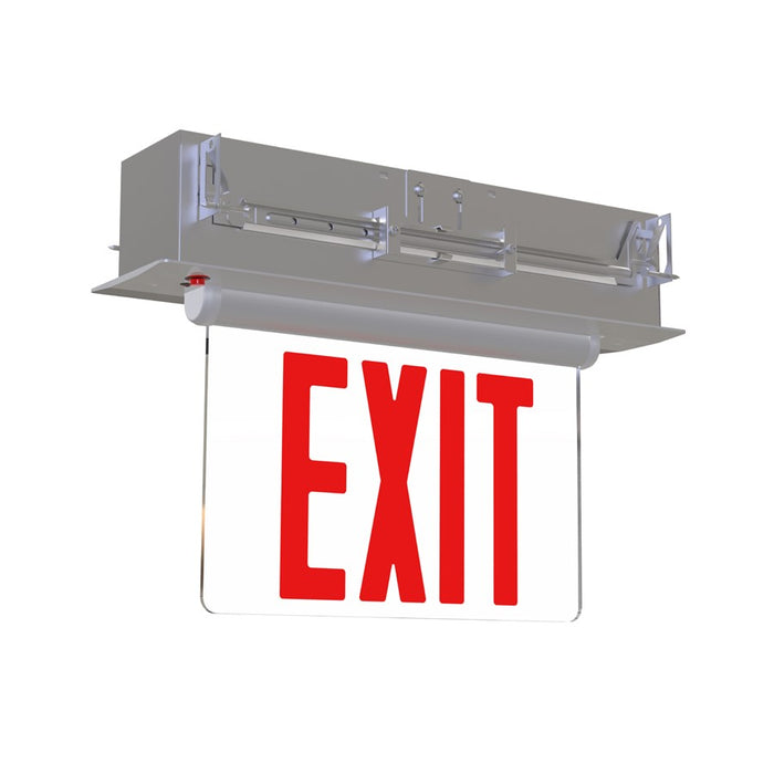 RP Lighting 1Lt Edge Lt Exit/Recess Mt/Single Face, Alum/Clr - RXL33RBA