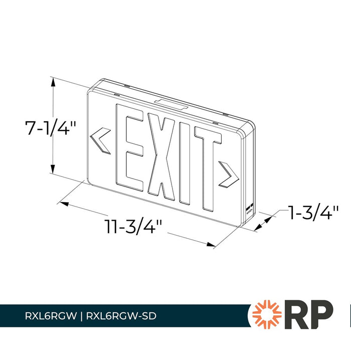 RP Lighting Em Light 120/277V 400lm DF DCO, White