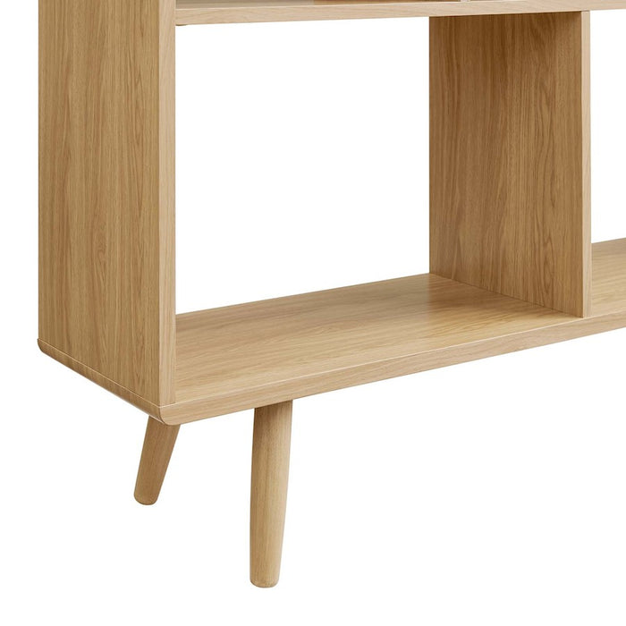 Modway Transmit 7 Shelf Grain Bookcase, Oak