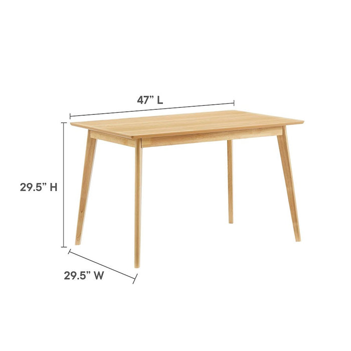 Modway Oracle 47" Rectangle Dining Table, Oak