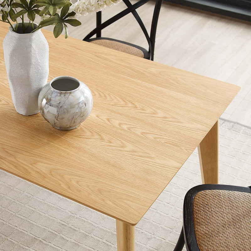 Modway Oracle 59" Rectangle Dining Table, Oak
