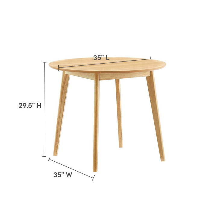 Modway Vision 35" Round Dining Table, Oak