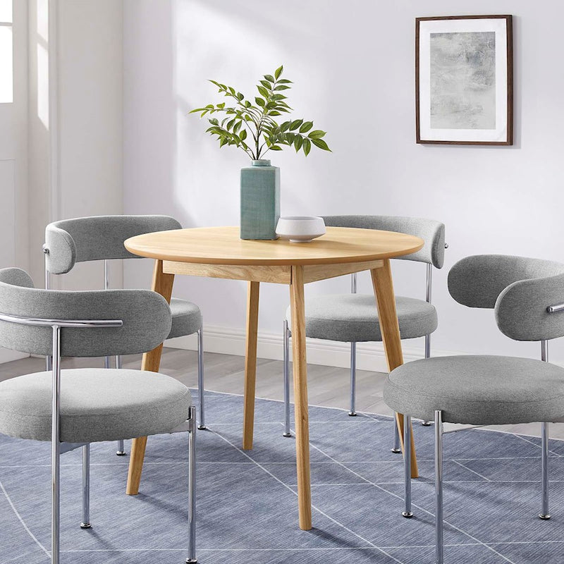 Modway Vision 35" Round Dining Table, Oak