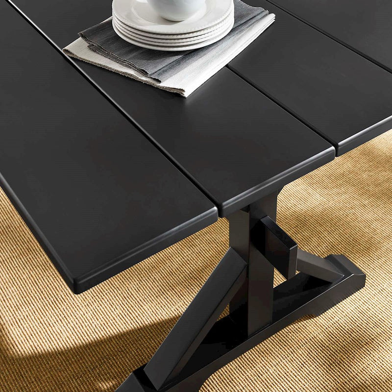Modway Windchime 71" Dining Table, Black