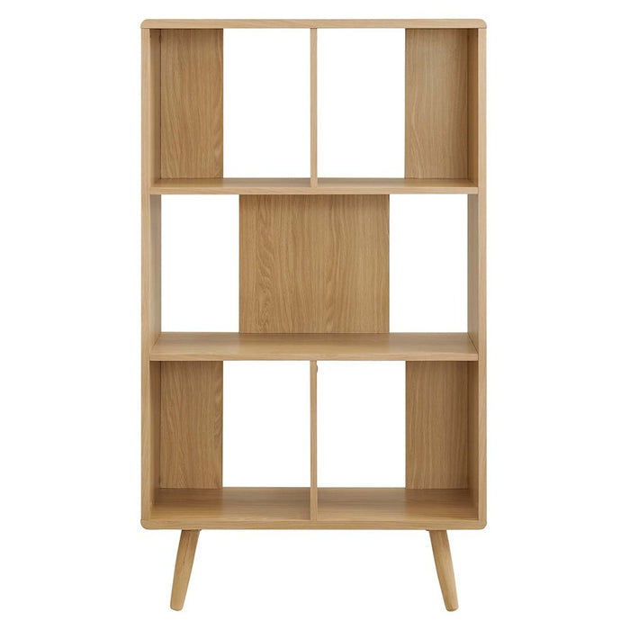 Modway Transmit 5 Shelf Grain Bookcase, Oak