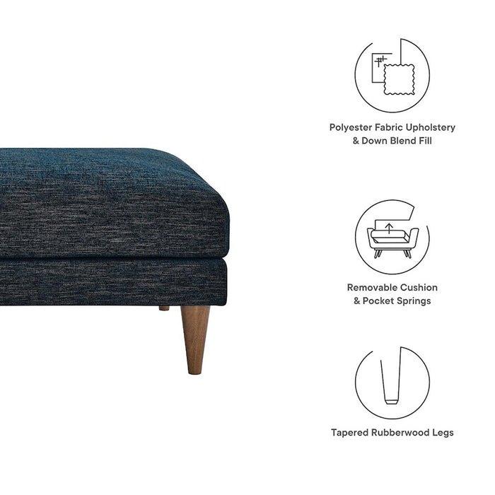 Modway Zoya Ottoman, Navy Fabric