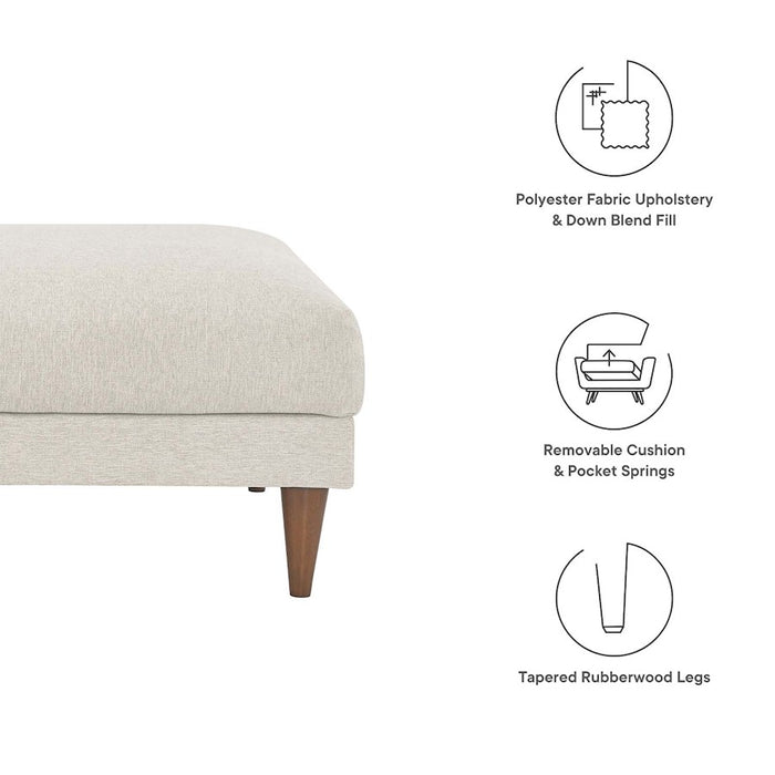 Modway Zoya Ottoman, Ivory