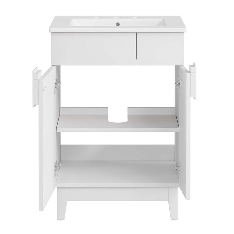 Modway Miles 24" Bathroom Vanity, White
