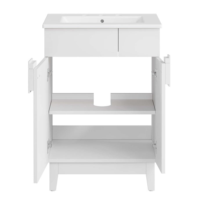 Modway Miles 24" Bathroom Vanity, White