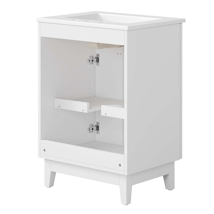 Modway Miles 24" Bathroom Vanity, White