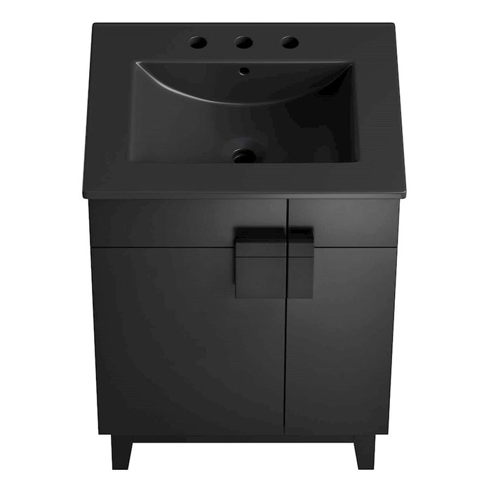 Modway Miles 24" Bathroom Vanity, Black