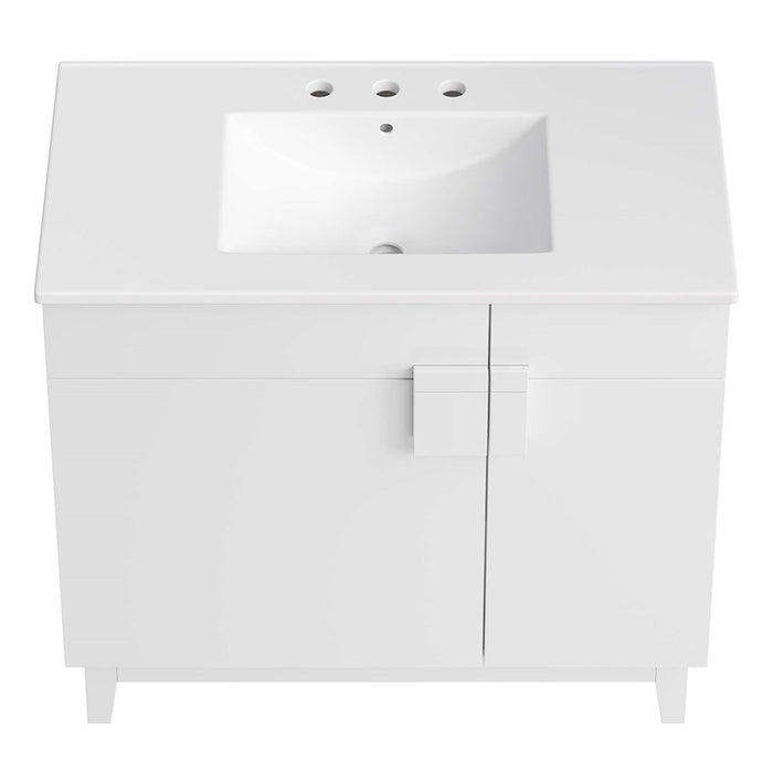 Modway Miles 36" Bathroom Vanity, White